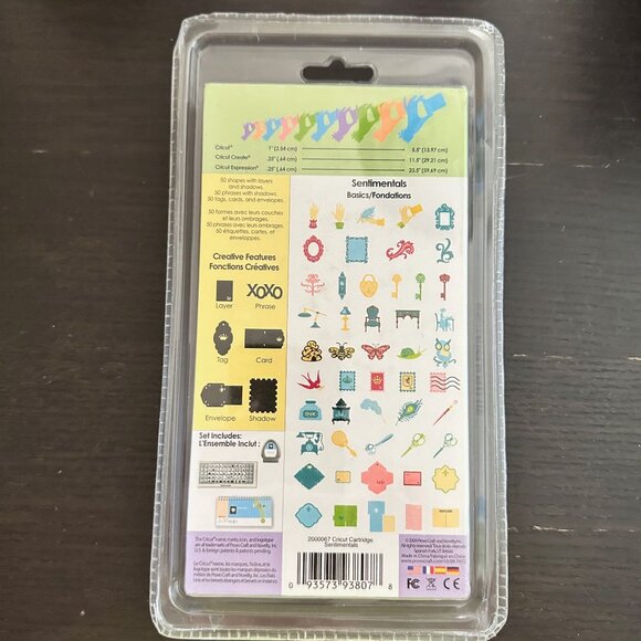 Cricut Sentimentals Shapes Cartridge With 50+ Images & Creative Features Sealed - Picture 2 of 2